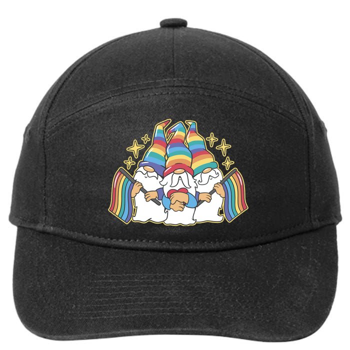 Gnomes Pride Month LGBTQ 7-Panel Snapback Hat