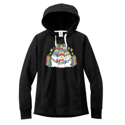 Gnomes Pride Month LGBTQ Women's Fleece Hoodie