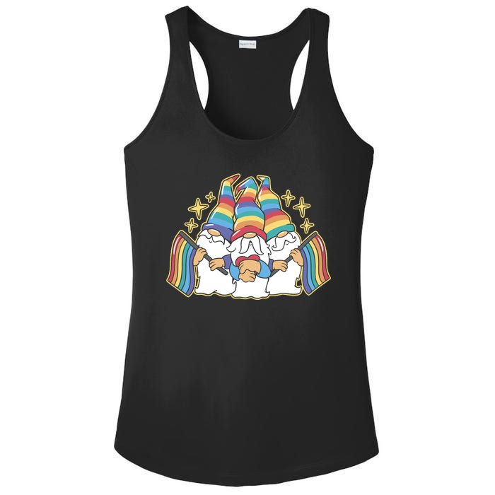 Gnomes Pride Month LGBTQ Ladies PosiCharge Competitor Racerback Tank