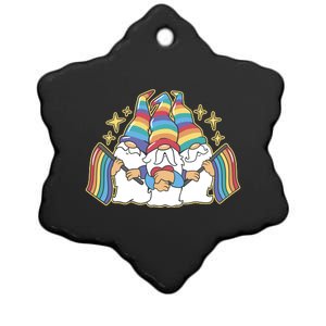 Gnomes Pride Month LGBTQ Ceramic Star Ornament