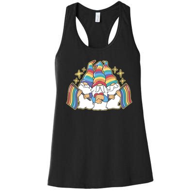 Gnomes Pride Month LGBTQ Women's Racerback Tank