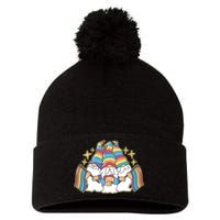 Gnomes Pride Month LGBTQ Pom Pom 12in Knit Beanie