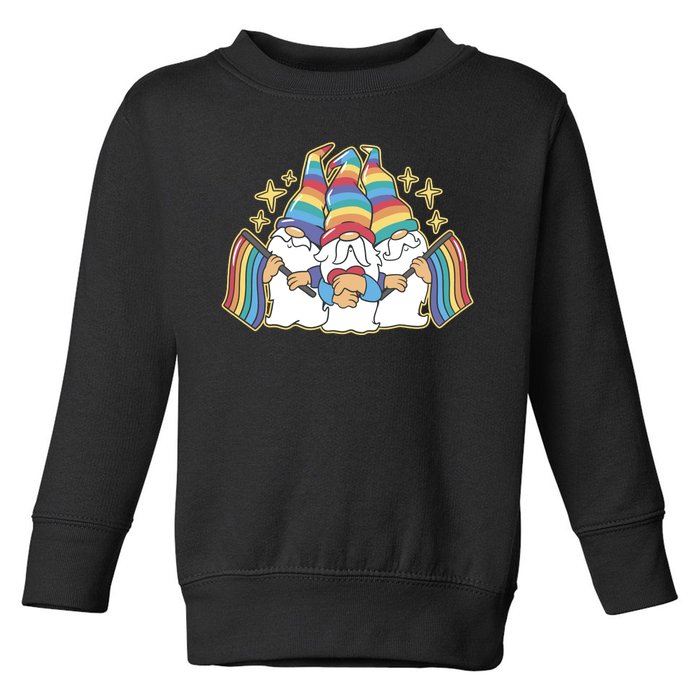 Gnomes Pride Month LGBTQ Toddler Sweatshirt