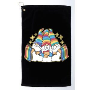 Gnomes Pride Month LGBTQ Platinum Collection Golf Towel