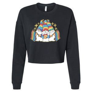 Gnomes Pride Month LGBTQ Cropped Pullover Crew