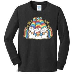 Gnomes Pride Month LGBTQ Kids Long Sleeve Shirt