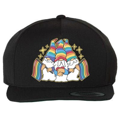 Gnomes Pride Month LGBTQ Wool Snapback Cap