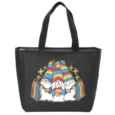 Gnomes Pride Month LGBTQ Zip Tote Bag