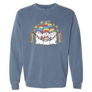 Gnomes Pride Month LGBTQ Garment-Dyed Sweatshirt