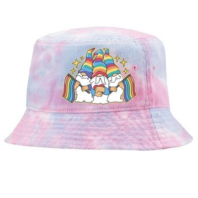 Gnomes Pride Month LGBTQ Tie-Dyed Bucket Hat