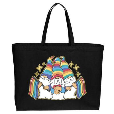 Gnomes Pride Month LGBTQ Cotton Canvas Jumbo Tote