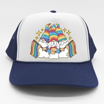 Gnomes Pride Month LGBTQ Trucker Hat