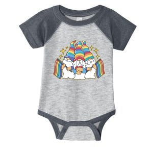 Gnomes Pride Month LGBTQ Infant Baby Jersey Bodysuit