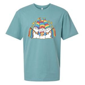 Gnomes Pride Month LGBTQ Sueded Cloud Jersey T-Shirt