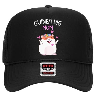 Guinea Pig Mom Cute Mother's Day  Guinea Pig Mom High Crown Mesh Back Trucker Hat