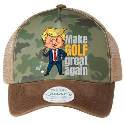 Golfing Protrump Make Golf Great Again Legacy Tie Dye Trucker Hat