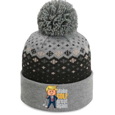 Golfing Protrump Make Golf Great Again The Baniff Cuffed Pom Beanie