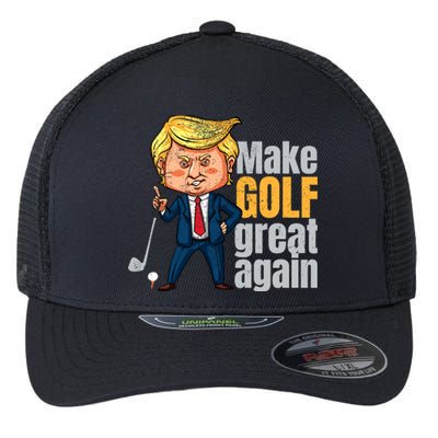 Golfing Protrump Make Golf Great Again Flexfit Unipanel Trucker Cap