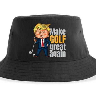 Golfing Protrump Make Golf Great Again Sustainable Bucket Hat