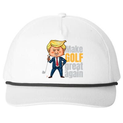 Golfing Protrump Make Golf Great Again Snapback Five-Panel Rope Hat