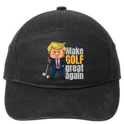 Golfing Protrump Make Golf Great Again 7-Panel Snapback Hat