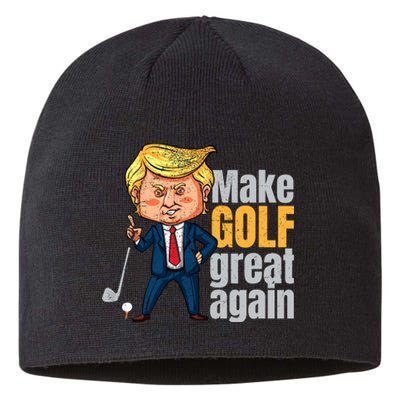 Golfing Protrump Make Golf Great Again Sustainable Beanie