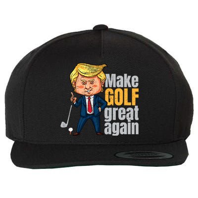 Golfing Protrump Make Golf Great Again Wool Snapback Cap