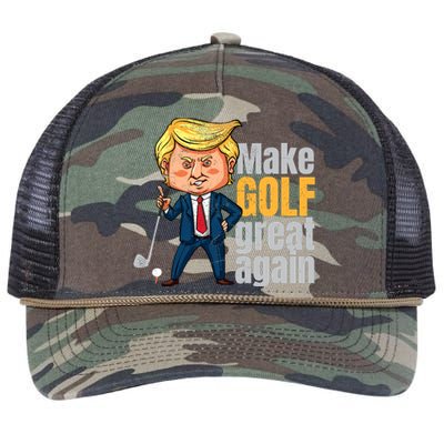 Golfing Protrump Make Golf Great Again Retro Rope Trucker Hat Cap