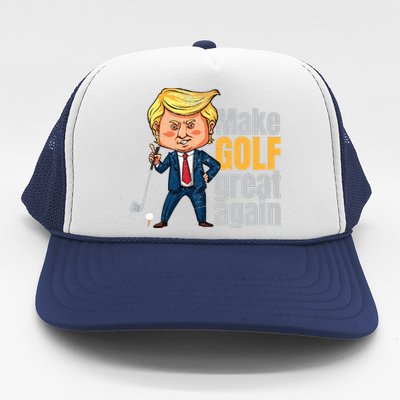 Golfing Protrump Make Golf Great Again Trucker Hat