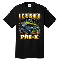 Graduation Prek Monster Truck Boy I Crushed Preschool Grad Tall T-Shirt