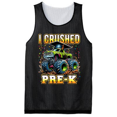 Graduation Prek Monster Truck Boy I Crushed Preschool Grad Mesh Reversible Basketball Jersey Tank