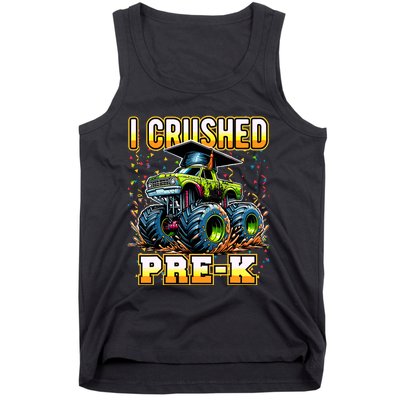 Graduation Prek Monster Truck Boy I Crushed Preschool Grad Tank Top