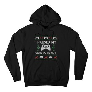 Gamer Paused My Game Ugly Christmas Sweater Hoodie