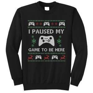 Gamer Paused My Game Ugly Christmas Sweater Sweatshirt