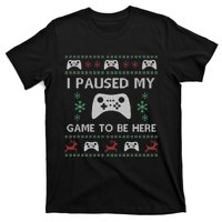 Gamer Paused My Game Ugly Christmas Sweater T-Shirt