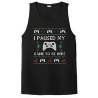 Gamer Paused My Game Ugly Christmas Sweater PosiCharge Competitor Tank