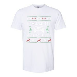 Gamer Paused My Game Ugly Christmas Sweater Softstyle CVC T-Shirt