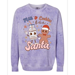 Groovy Propofol Milk And Cookies For Santa Nurse Christmas Gift Colorblast Crewneck Sweatshirt