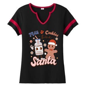 Groovy Propofol Milk And Cookies For Santa Nurse Christmas Gift Ladies Halftime Notch Neck Tee