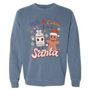 Groovy Propofol Milk And Cookies For Santa Nurse Christmas Gift Garment-Dyed Sweatshirt