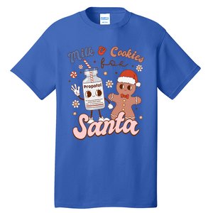 Groovy Propofol Milk And Cookies For Santa Nurse Christmas Gift Tall T-Shirt