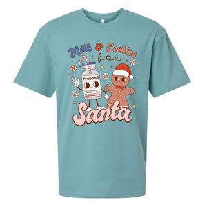 Groovy Propofol Milk And Cookies For Santa Nurse Christmas Gift Sueded Cloud Jersey T-Shirt