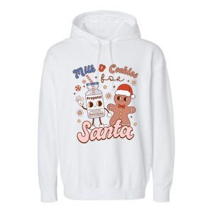 Groovy Propofol Milk And Cookies For Santa Nurse Christmas Gift Garment-Dyed Fleece Hoodie