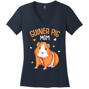 Guinea Pig Mom Mothers Day Women Girl Women's V-Neck T-Shirt