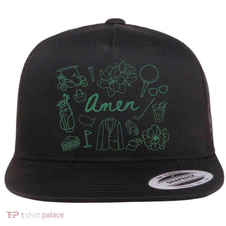 Golf Par Master Golfer Golf Lover Amen Flatbill Hat