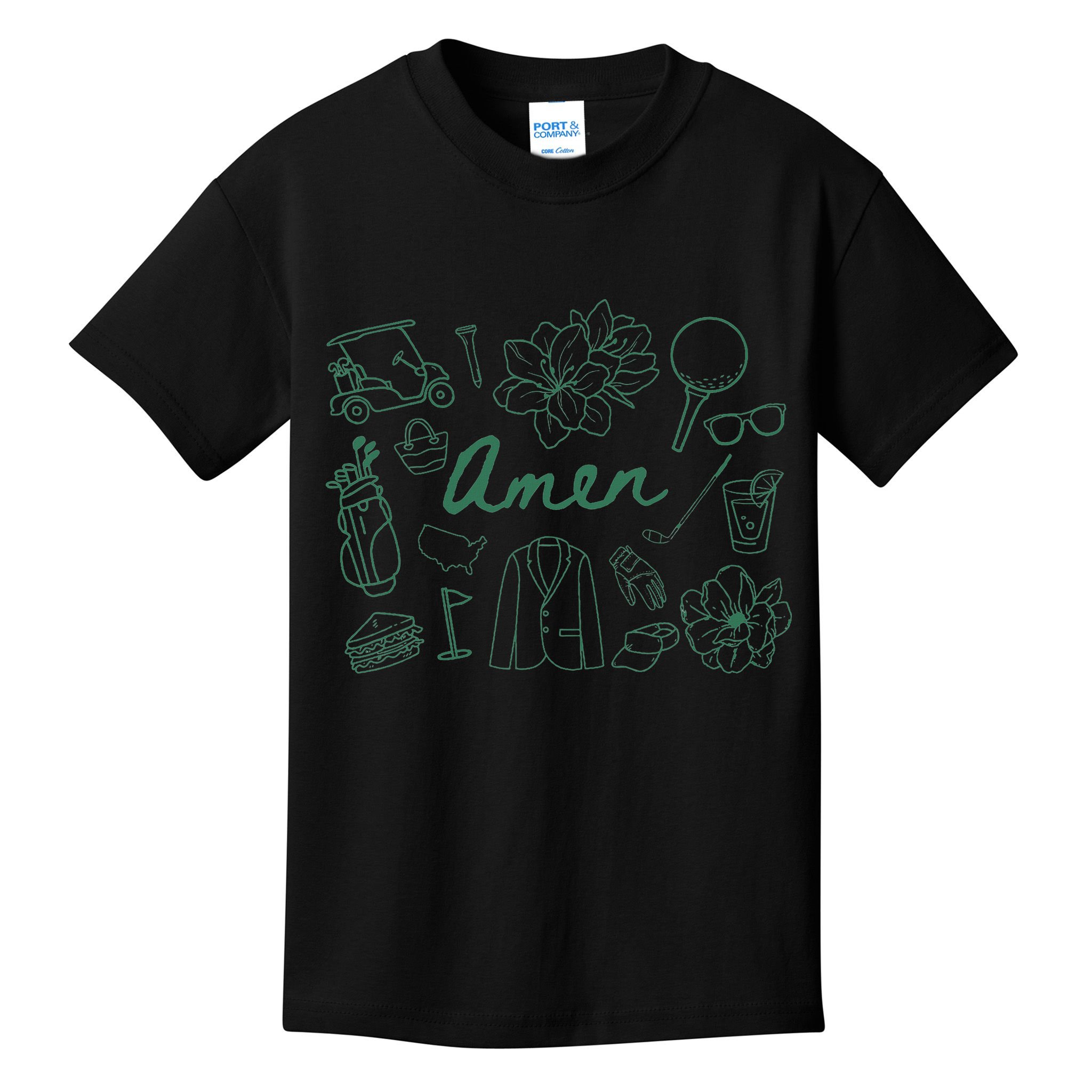 Golf Par Master Golfer Golf Lover Amen Kids T-Shirt