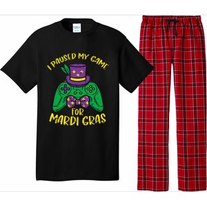 Gamer Paused My Game Mardi Gras Gaming Pajama Set