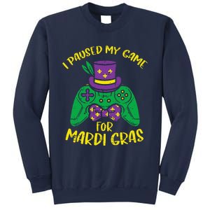 Gamer Paused My Game Mardi Gras Gaming Sweatshirt