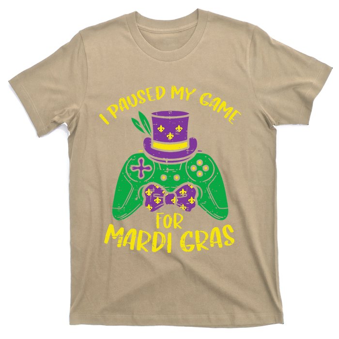 Gamer Paused My Game Mardi Gras Gaming T-Shirt