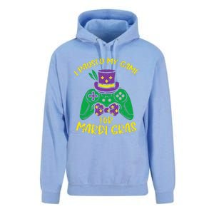 Gamer Paused My Game Mardi Gras Gaming Unisex Surf Hoodie